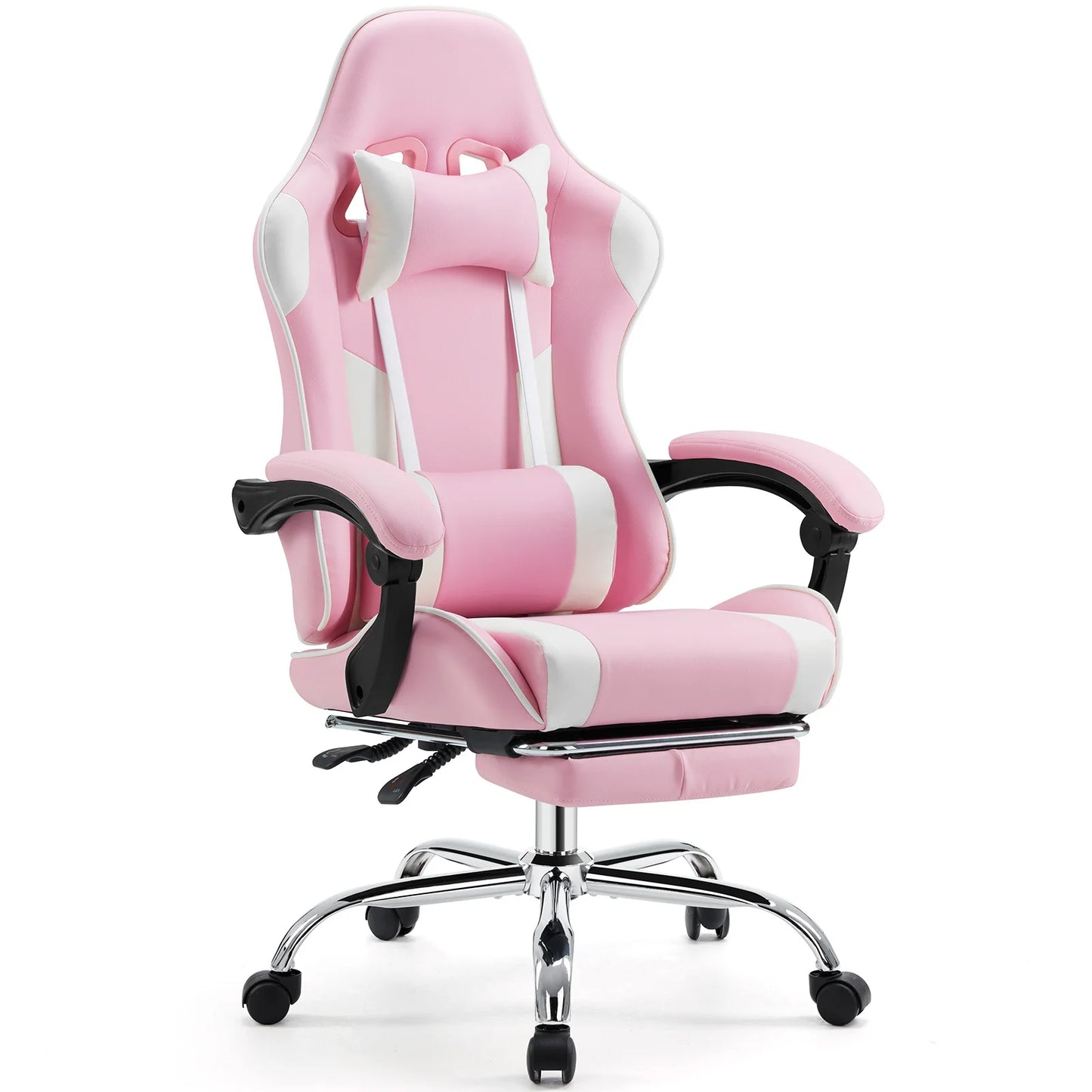 JHK Ergonomic Racing Gaming Chair Adjustable Swivel PU Leather with Headrest and Lumbar Support