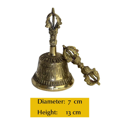 Tibetan Buddhist Meditation Bell, Extra Loud, Multi-Purpose Hand Call Bell