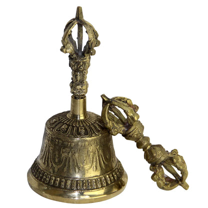 Tibetan Buddhist Meditation Bell, Extra Loud, Multi-Purpose Hand Call Bell