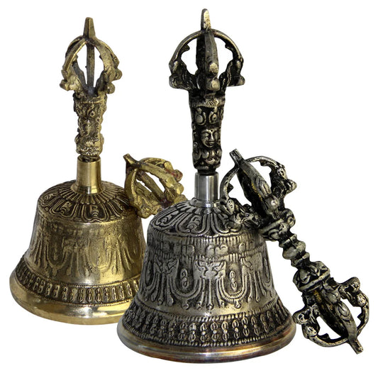 Tibetan Buddhist Meditation Bell, Extra Loud, Multi-Purpose Hand Call Bell