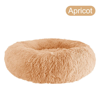 Donut Dog/Cat Calming Bed, Warm Soft Long Plush, Washable