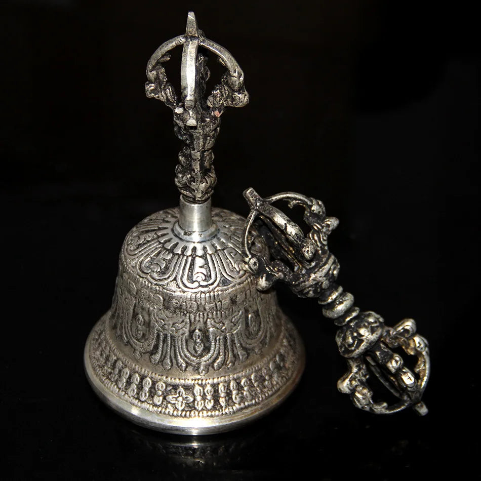 Tibetan Buddhist Meditation Bell, Extra Loud, Multi-Purpose Hand Call Bell