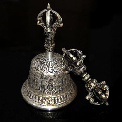 Tibetan Buddhist Meditation Bell, Extra Loud, Multi-Purpose Hand Call Bell