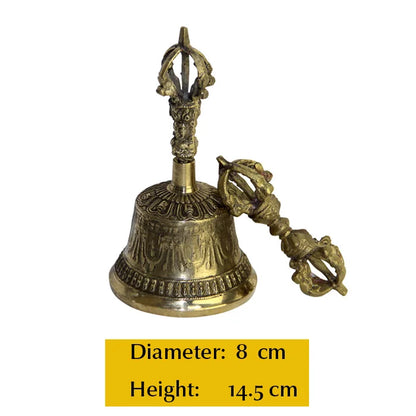 Tibetan Buddhist Meditation Bell, Extra Loud, Multi-Purpose Hand Call Bell