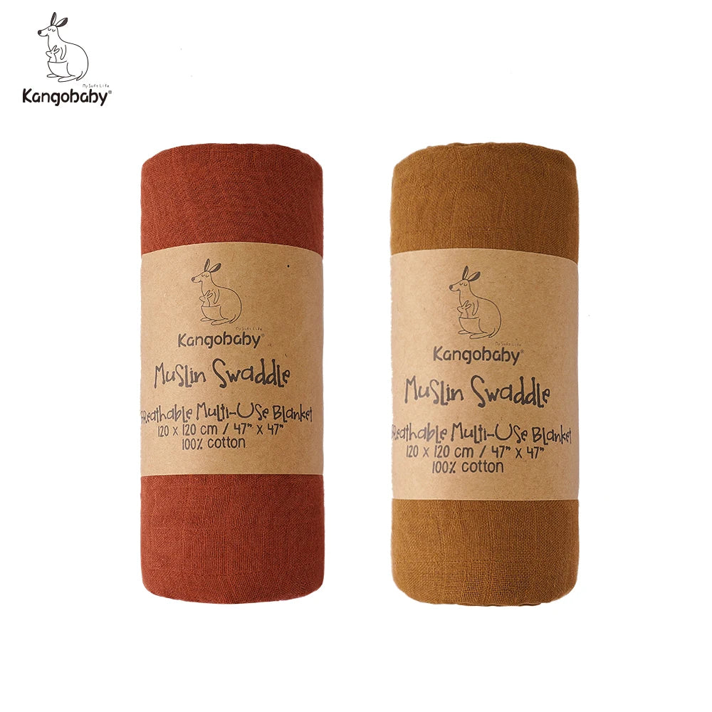 100% Cotton Baby Muslin Swaddle Blanket, Newborn Bath Towel, Infant Wrap
