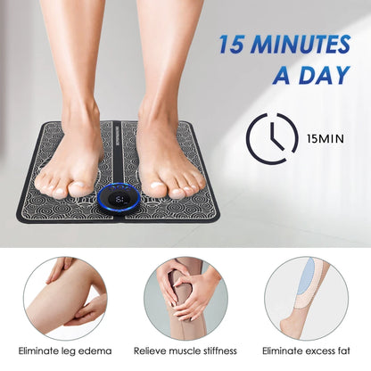 Rechargeable Electric Foot Massager Pad, Electro stimulator