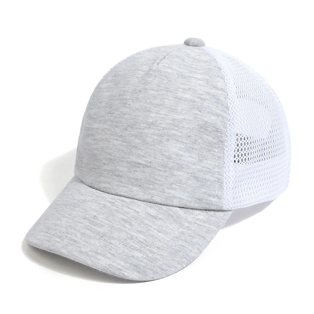 Kids, Solid Color, Curved Brim, Baseball Hat, Breathable
