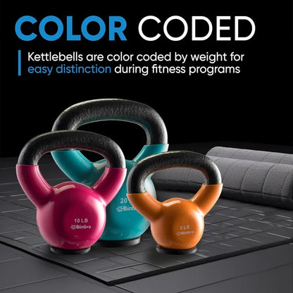 Cast Iron Kettlebell Sets, Professional Grade - Strength Training for Home Workout