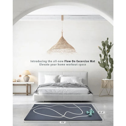 Home Exercise Rug, Extra Thick Yoga Mat, Non-Slip Suede Surface and Natural Rubber Base