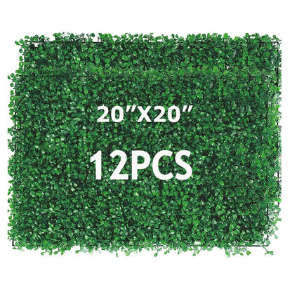 Artificial Plants Grass, Wall Panel Boxwood Hedge, Greenery Privacy, Fence Panel, Indoor