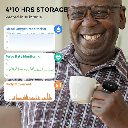 Oxygen Monitor Ring with Vibration Reminder, Bluetooth Pulse Oximeter Tracks SPO2 and Pulse Rate