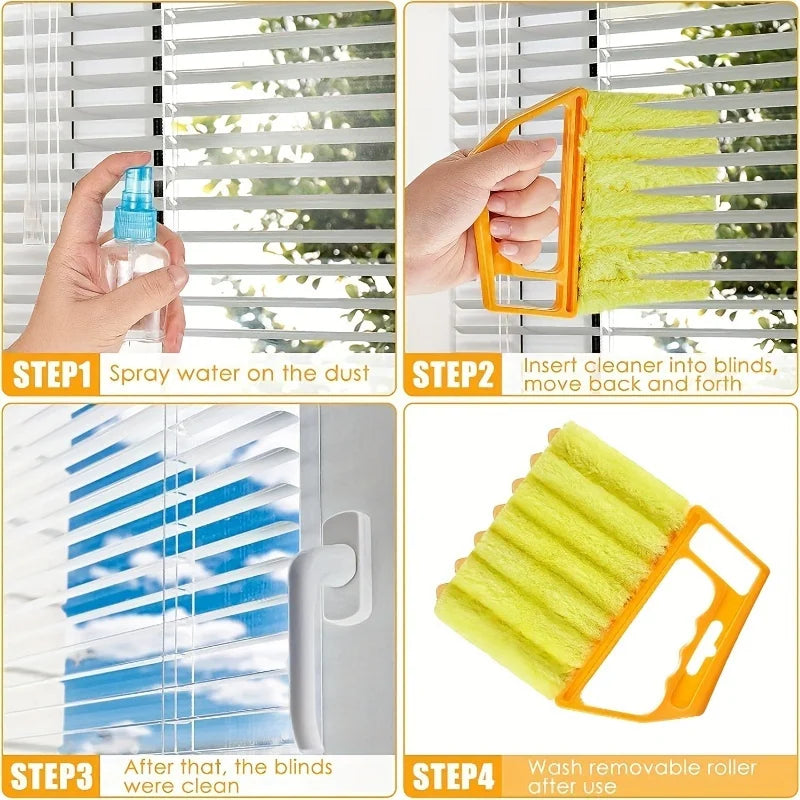 Vent Blinds Cleaner Cloth Brush Auto Air Conditioner Microfiber Duster, Washable tool