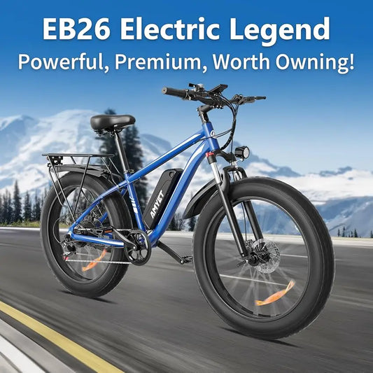 Electric Mountain Bike, 26" Fat Tire, 31mph