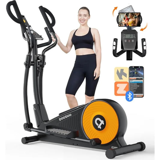 Elliptical Exercise Machine, Hyper-Quiet Magnetic Driving System