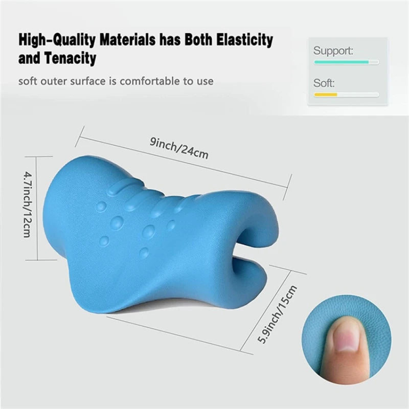 Neck/Shoulder Stretcher, Relaxer, Cervical Chiropractic Traction Device, Pillow, Muscle Pain Relief