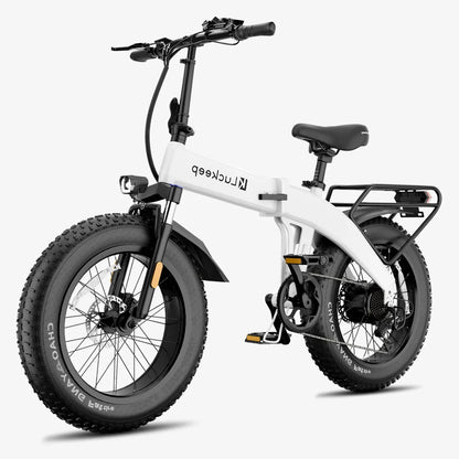 Luckeep X1 LIte Fold Electric Bike, 1400W Peak Motor, 48V15AH Removable Battery, 20 Inch Fat Tire