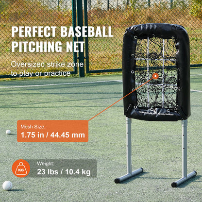 Baseball/Softball Training Net, Hitting/Pitching Practice, Height Adjustable