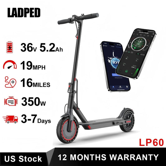 Smart Control Electric Scooter, 350W, 19mph 8.5 inch tire, Foldable