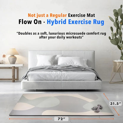 Home Exercise Rug, Extra Thick Yoga Mat, Non=Slip Suede Surface and Natural Rubber Base