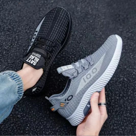Breathable Mesh Sneakers, Comfortable, Casual Sport Shoes, Lightweight, Plus Size 39-44
