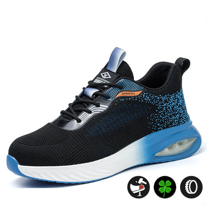 Men's' Work Safety Shoes, Breathable Sneakers, Lightweight, Anti-smash Steel Toe Working Protective Shoes