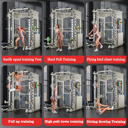 Gym Commercial Squat Gantry Multifunctional Comprehensive Trainer, Home Smith All-Round Training Large Equipment