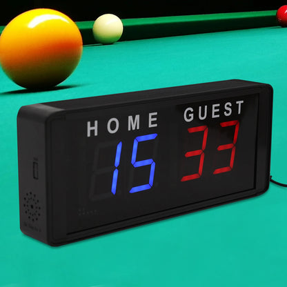 4-Digit, LED Electronic Score Keeper, Remote, Badminton/Volleyball/Baseball/Table Tennis