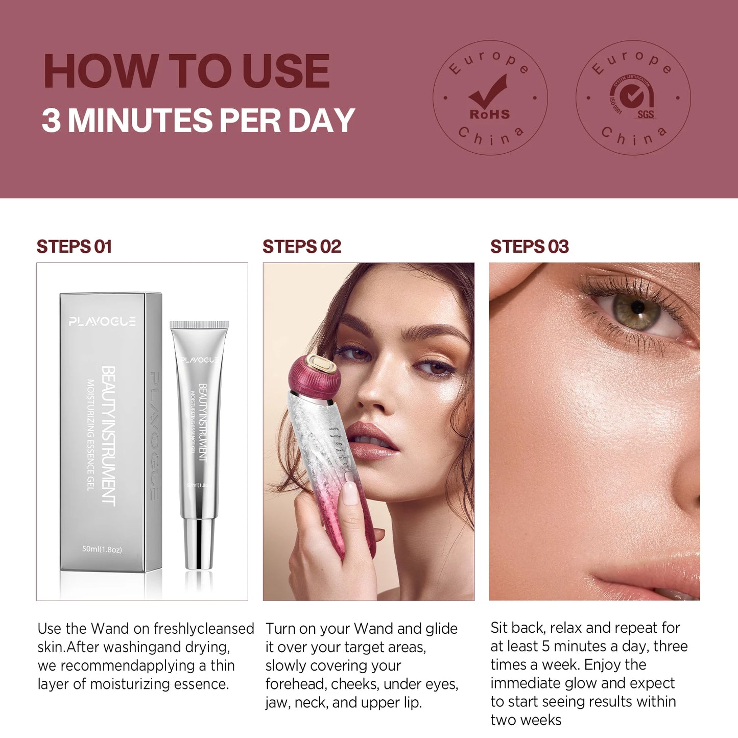 Facial Massager Skin Care Device, USB Rechargeable, Multifunctional For Women And Men