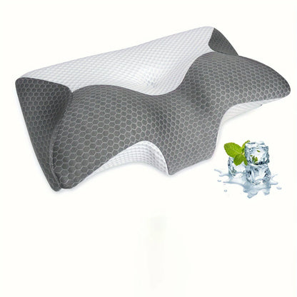Cervical Memory Foam Pillow For Neck/Shoulder Pain, Ergonomic Orthopedic Sleeping, Contoured Support, Side Sleepers