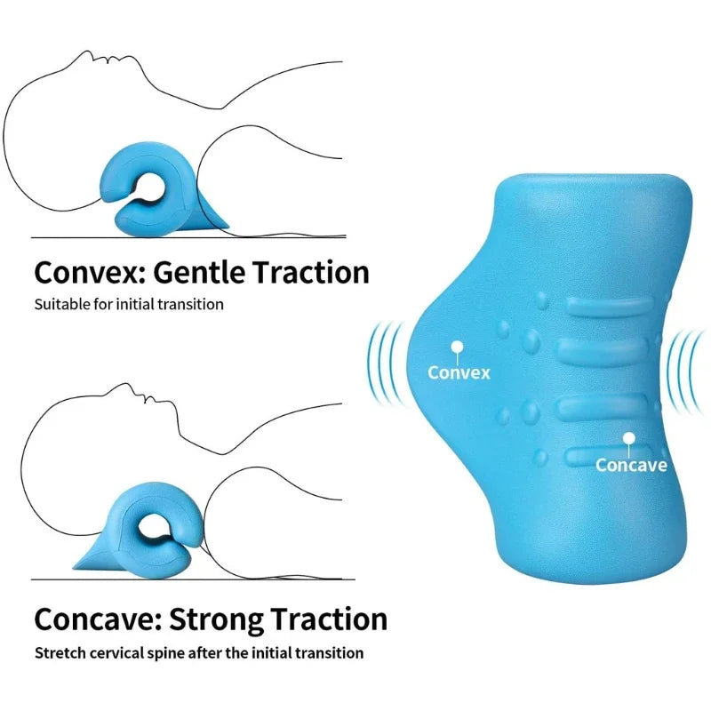 Neck/Shoulder Stretcher, Relaxer, Cervical Chiropractic Traction Device, Pillow, Muscle Pain Relief