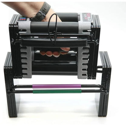 Elite EXP Adjustable Dumbbells, Sold in Pairs, Stage 1, 5-50 lb. Dumbbells, Durable Steel Build