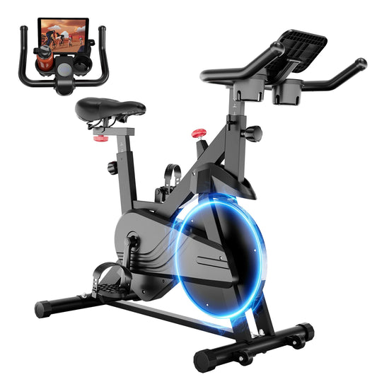 32-Level Magnetic Resistance Stationary Bike for Home, Low Noise Cycling Workout