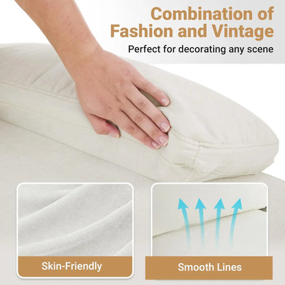 110" Sectional Couches for Living Room U Shaped with Double Chaise 4-Seat Sofa Chenille Fabric