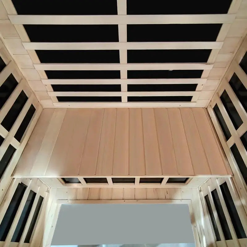 Low EMF Front Door Infrared Sauna Room, Heating Panel, 2-People, Hemlock Indoor Use