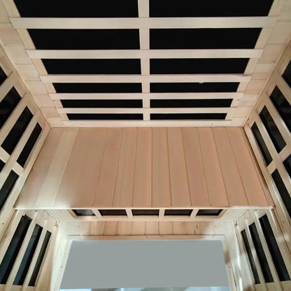 Low EMF Front Door Infrared Sauna Room, Heating Panel, 2-People, Hemlock Indoor Use