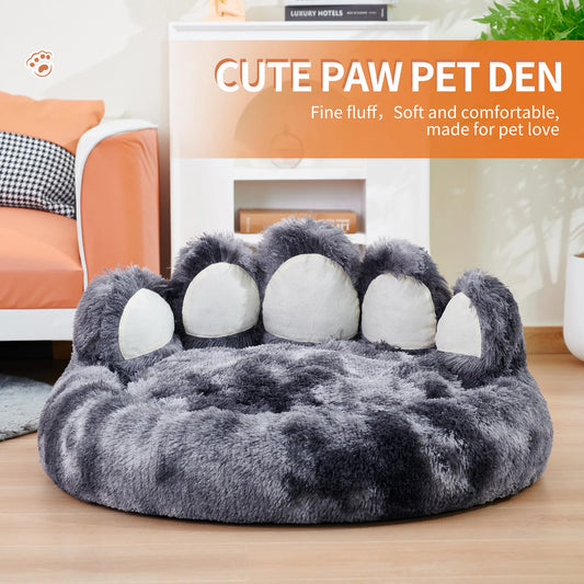 Warm, Cozy, Comfy Pet Dog Bed, Paw Shape