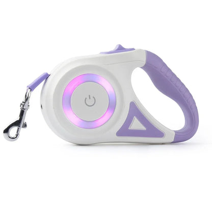 5M Automatic Retractable Dog Leash, Led Flashlight, Durable Nylon Lead