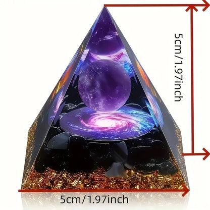 Relieve Stress, Attract Wealth, Our Homeopathic Amethyst Crystal Ball Pyramid, Raw Stone