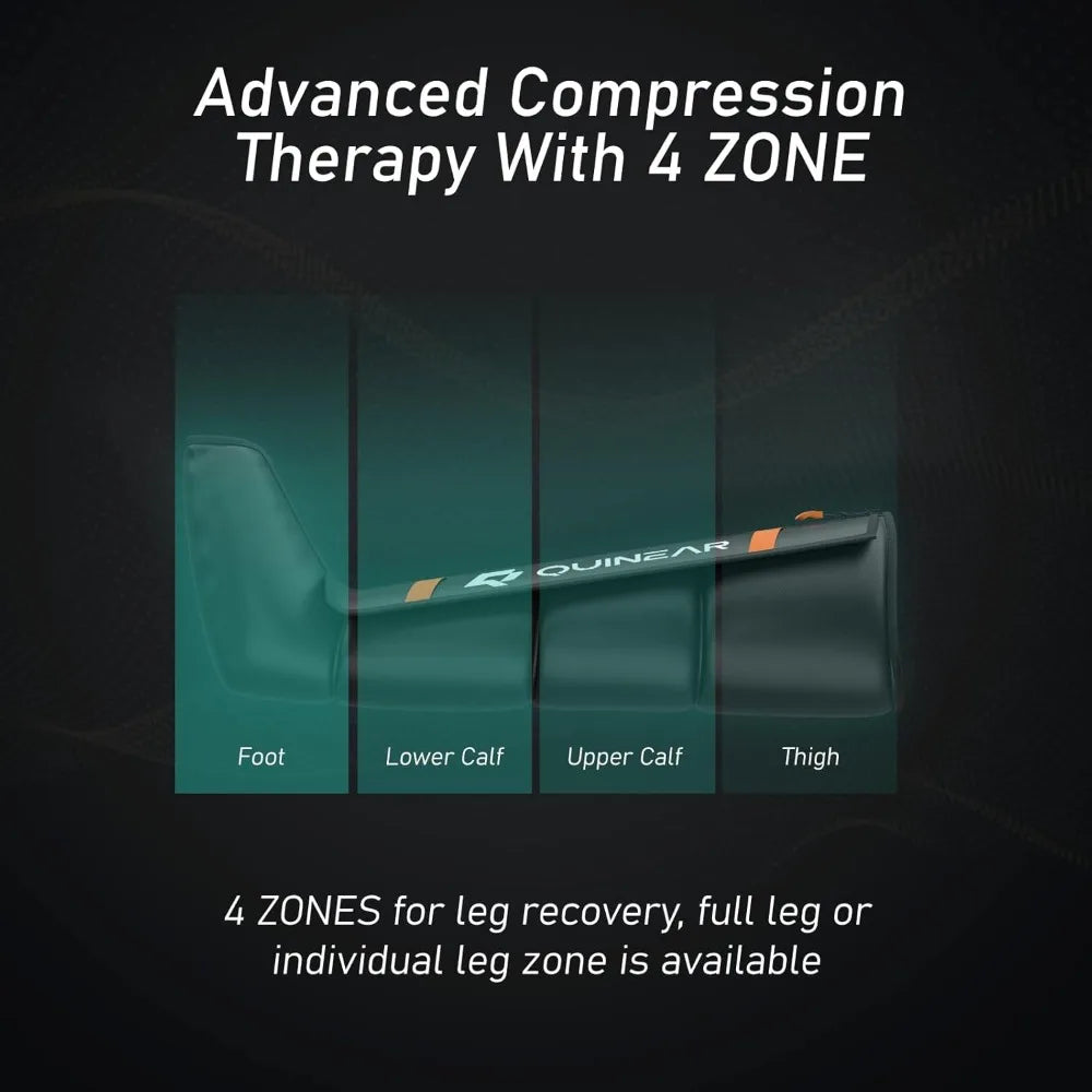 Professional Leg Recovery System, Cordless Air Compression Boots with Sequential Compression, Leg and Foot Massager