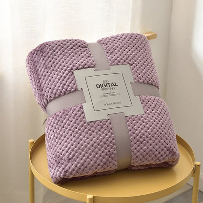 Baby Blanket, Soft Fleece, Thick Quilt Bedding, Swaddle Wrap, Stroller Sleep Cover
