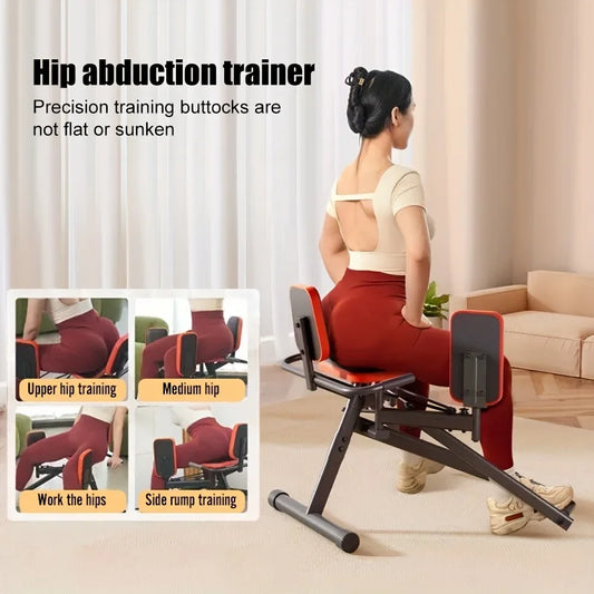 Home Hip/Thigh Exercise Equipment, Adjustable Resistance, Leg Abduction Machine, Hip Trainer, Comes With 2 Resistance Ropes