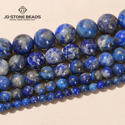 Natural Stone, Lapis Lazuli Round Loose Beads For Jewelry Making