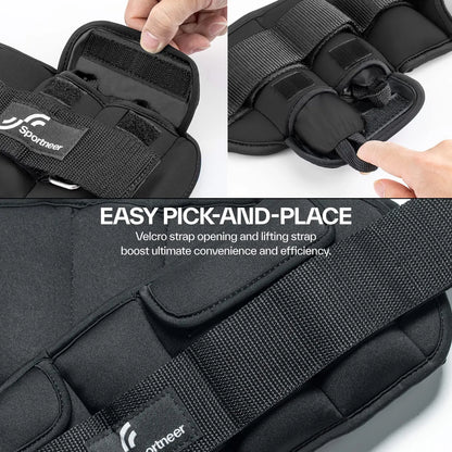 Sportneer Adjustable Wrist and Ankle Weights for Women and Men 1 Pair 1-10 lbs.