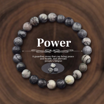 Natural Stone Beads, Bracelet For Women/Men, Amethysts Crystal Quartz, Agate Tiger Eye, Elastic Bangles