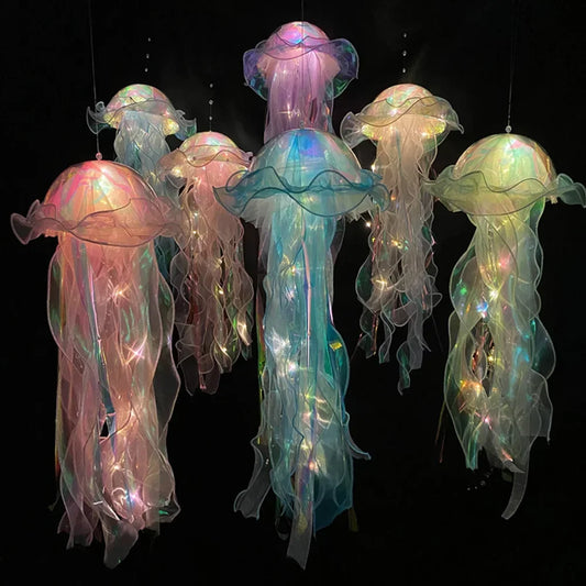 Jellyfish Portable Flower Lamp, Girl Room Atmosphere Decoration, Bedroom Night Lamp