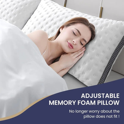 1 Pack Q/K, Cooling Gel Memory Foam Bed Pillow, Medium Firm