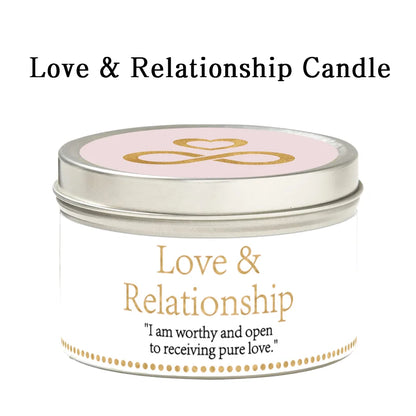 Scented Candle, Love & Relationship Crystal Ritual Candle, Soy Wax, Suitable Daily Use