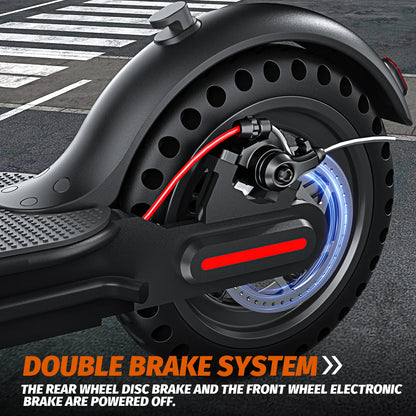 350W Foldable Electric Scooter, Adults/Teens, Explosion-Proof Tires, Dual Brake System, Lightweight