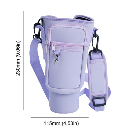 40oz Water Bottle Carrier Bag For Stanley Quencher, Adjustable Shoulder Strap, Non-slip, Insulated