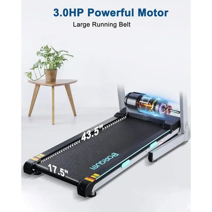 Electric Treadmill, Foldable, Auto Incline, 300 lb. Capacity